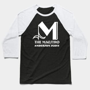 Maestro White Logo Baseball T-Shirt